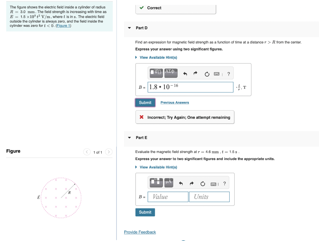 Solved Correct The figure shows the electric field inside a | Chegg.com