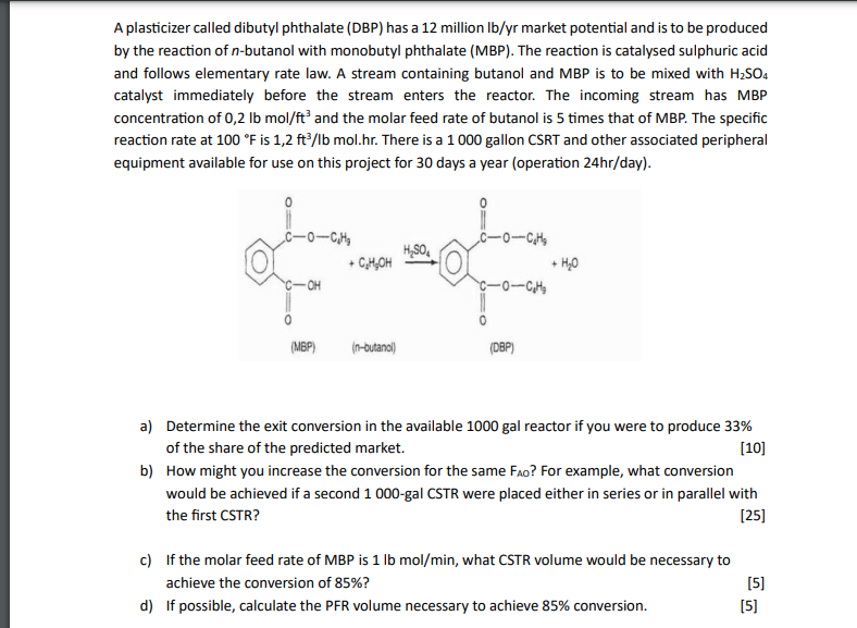 Solved A Plasticizer Called Dibutyl Phthalate (DBP) Has A 12 | Chegg.com