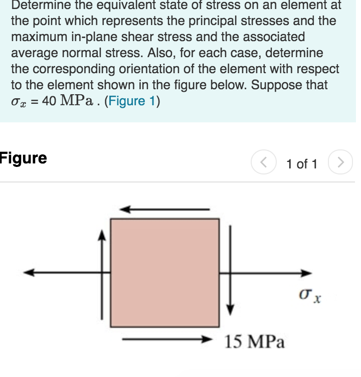 Solved A. Determine The Orientation Of Principal Planes Of | Chegg.com