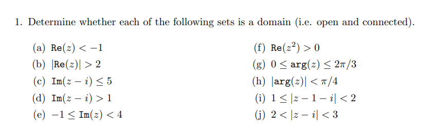 Solved 1. Determine whether each of the following sets is a | Chegg.com