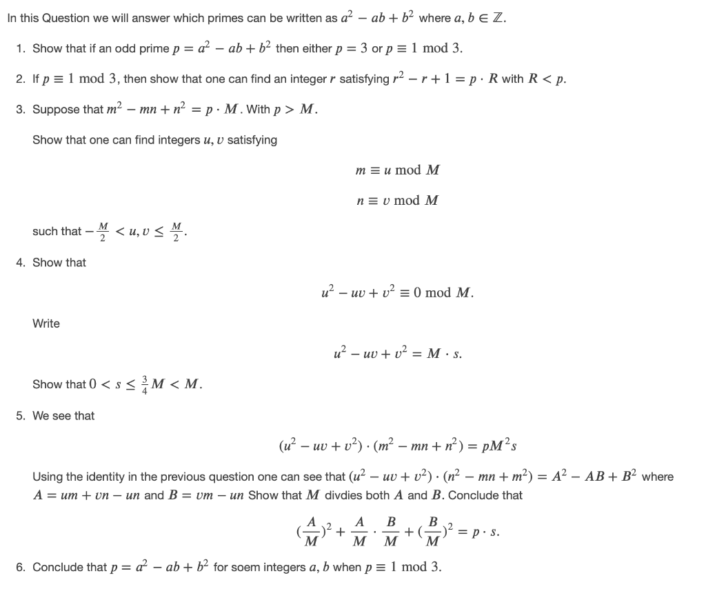 Solved In This Question We Will Answer Which Primes Can Be | Chegg.com