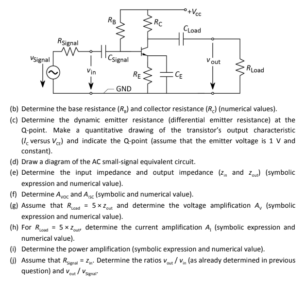 Solved 3. Consider the amplifier circuit shown below. The | Chegg.com