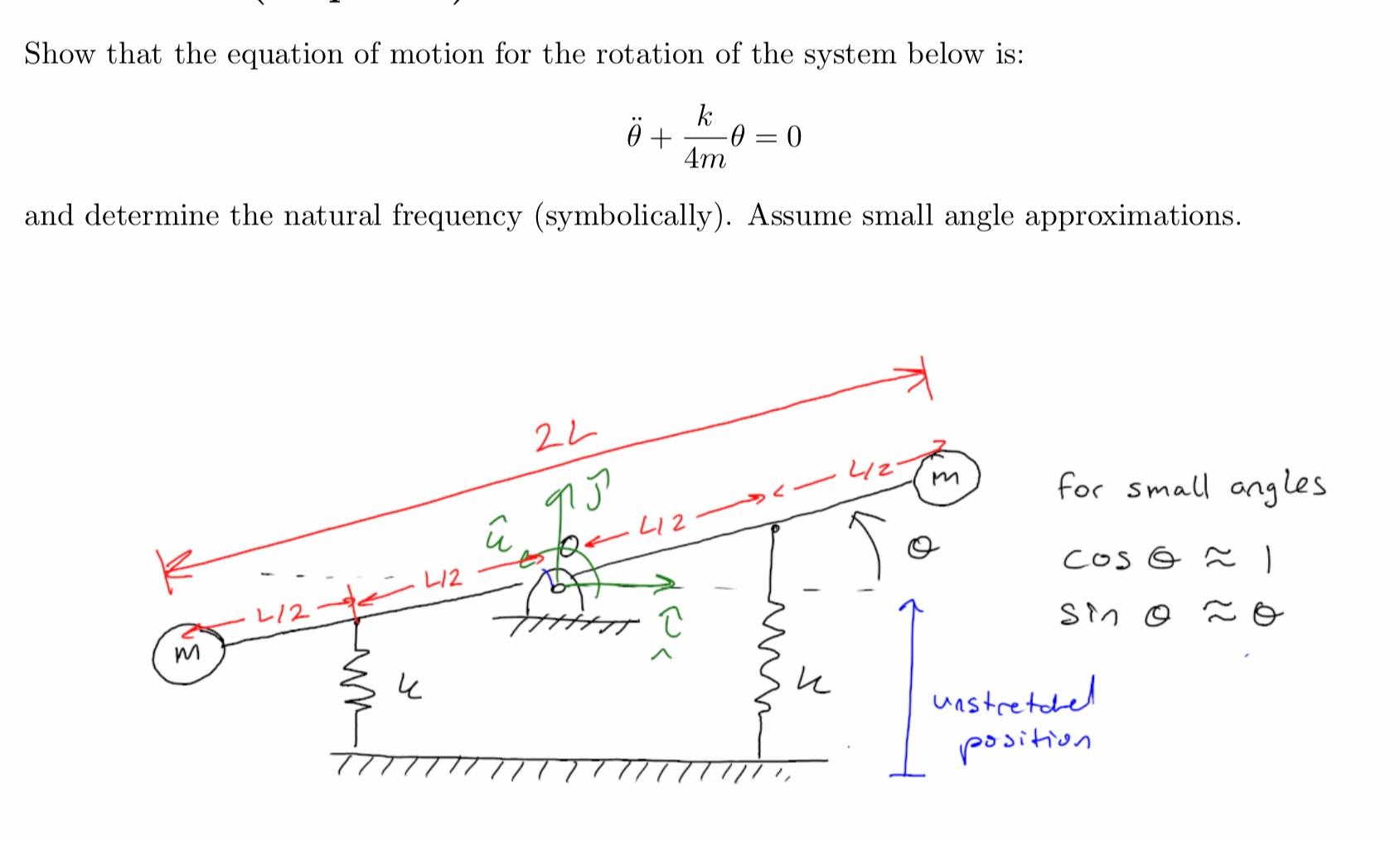 Solved Show That The Equation Of Motion For The Rotation Chegg Com