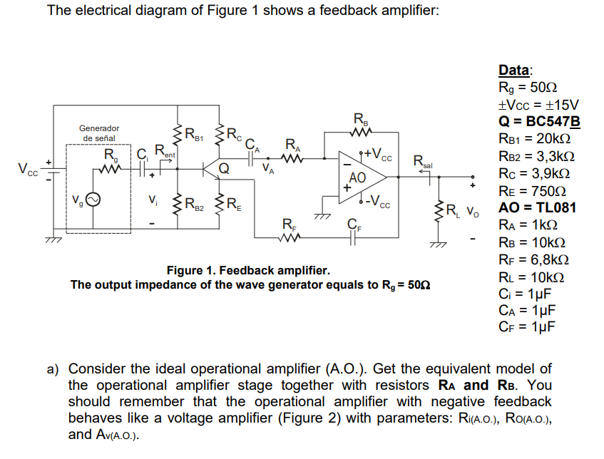 The Electrical Diagram Of Figure 1 Shows A Feedback Chegg Com