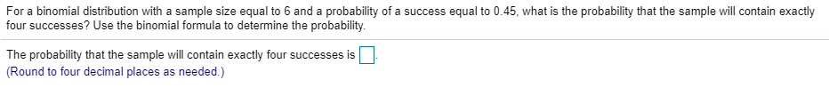 Solved For a binomial distribution with a sample size equal | Chegg.com