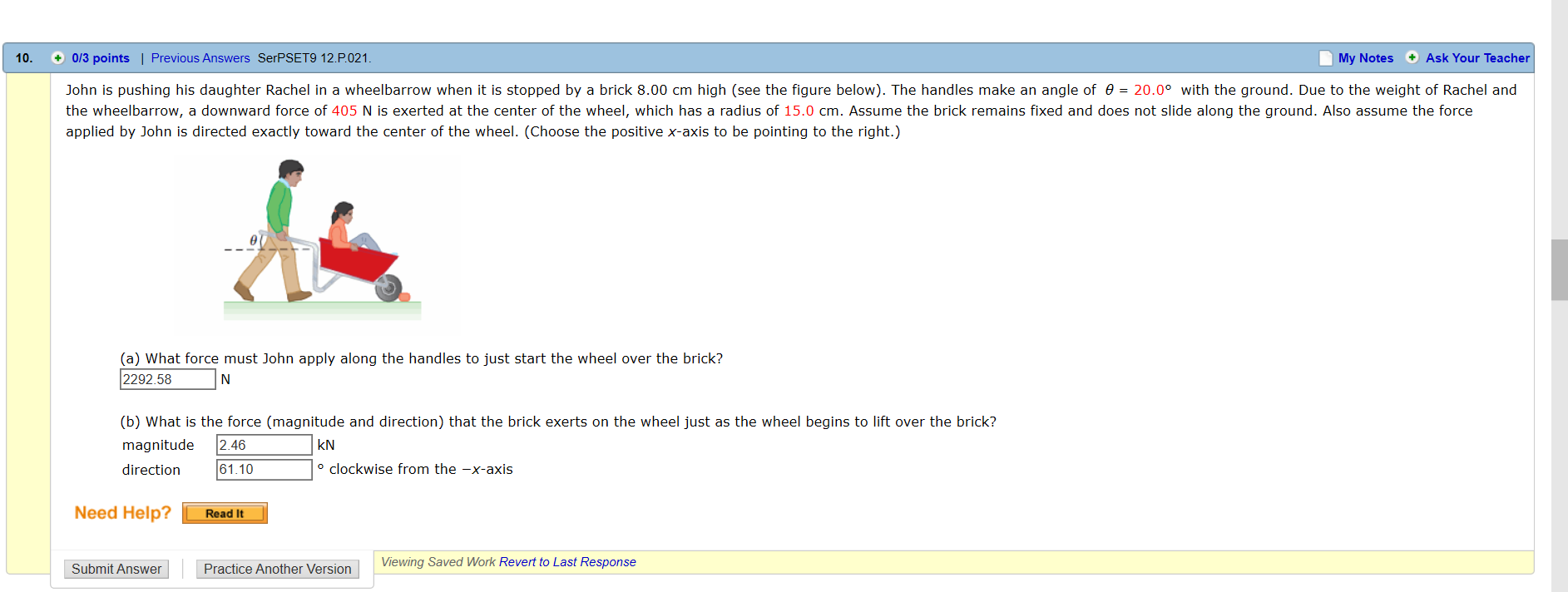 Solved 10 0 3 Points Previous Answers Serpset9 12 P Chegg Com