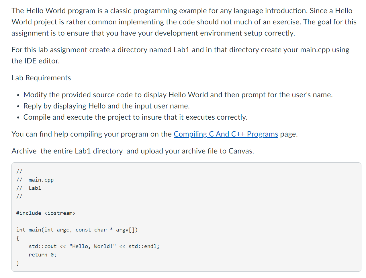 c assignment of read