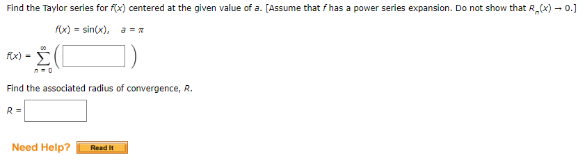 Solved Find the Taylor series for f(x) centered at the given | Chegg.com