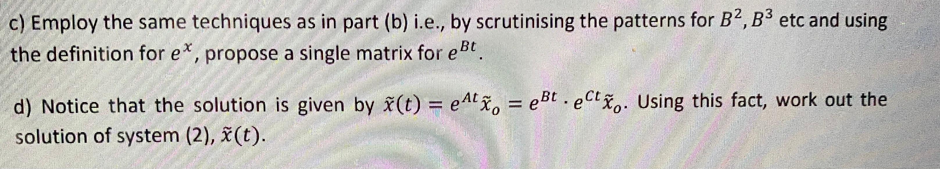 Solved 2. Given a system of first order linear differential | Chegg.com