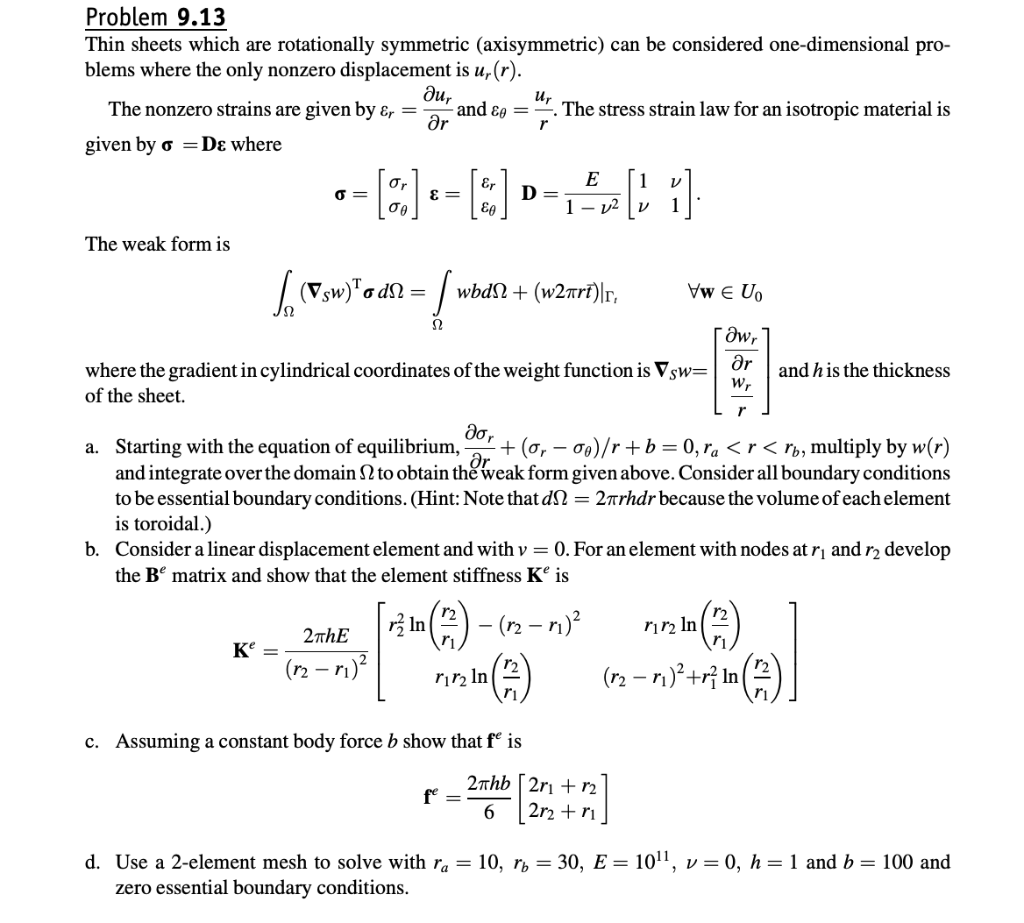 Solved Problem 9.13 Thin sheets which are rotationally | Chegg.com