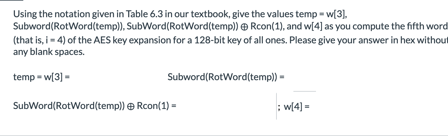 Using the notation given in Table 6.3 in our | Chegg.com