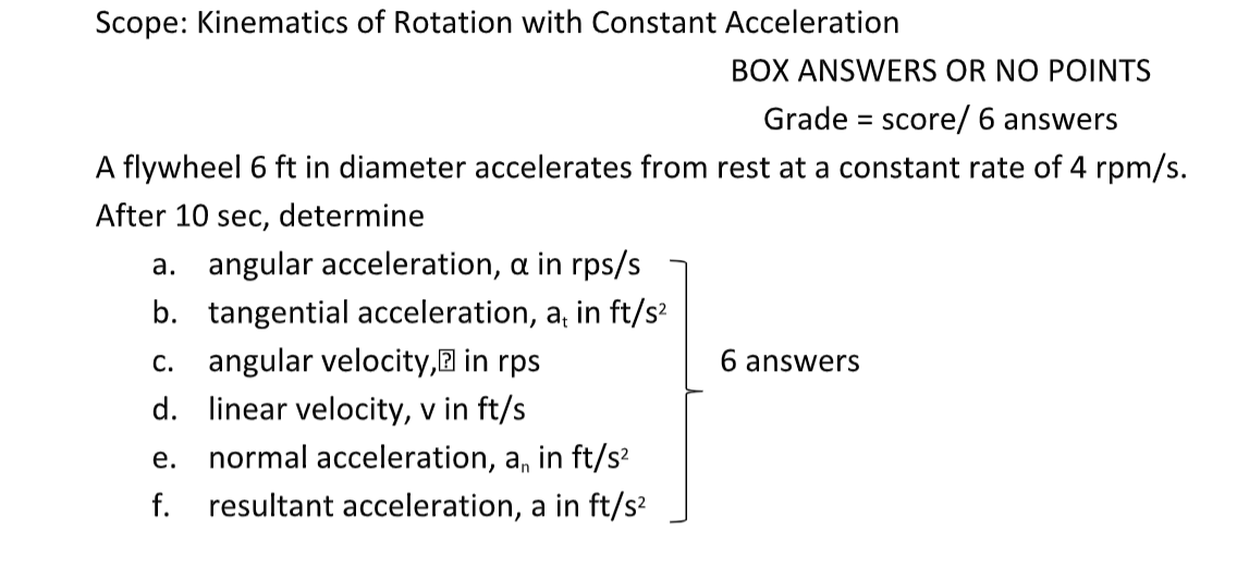 Solved Scope: Kinematics of Rotation with Constant | Chegg.com