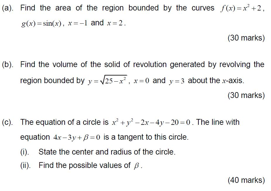 Solved A Find The Area Of The Region Bounded By The Cu Chegg Com