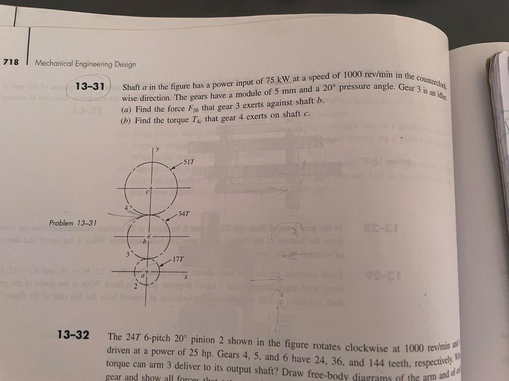 Solved al Engineering Design 13-31 Shaft a in the figure has | Chegg.com
