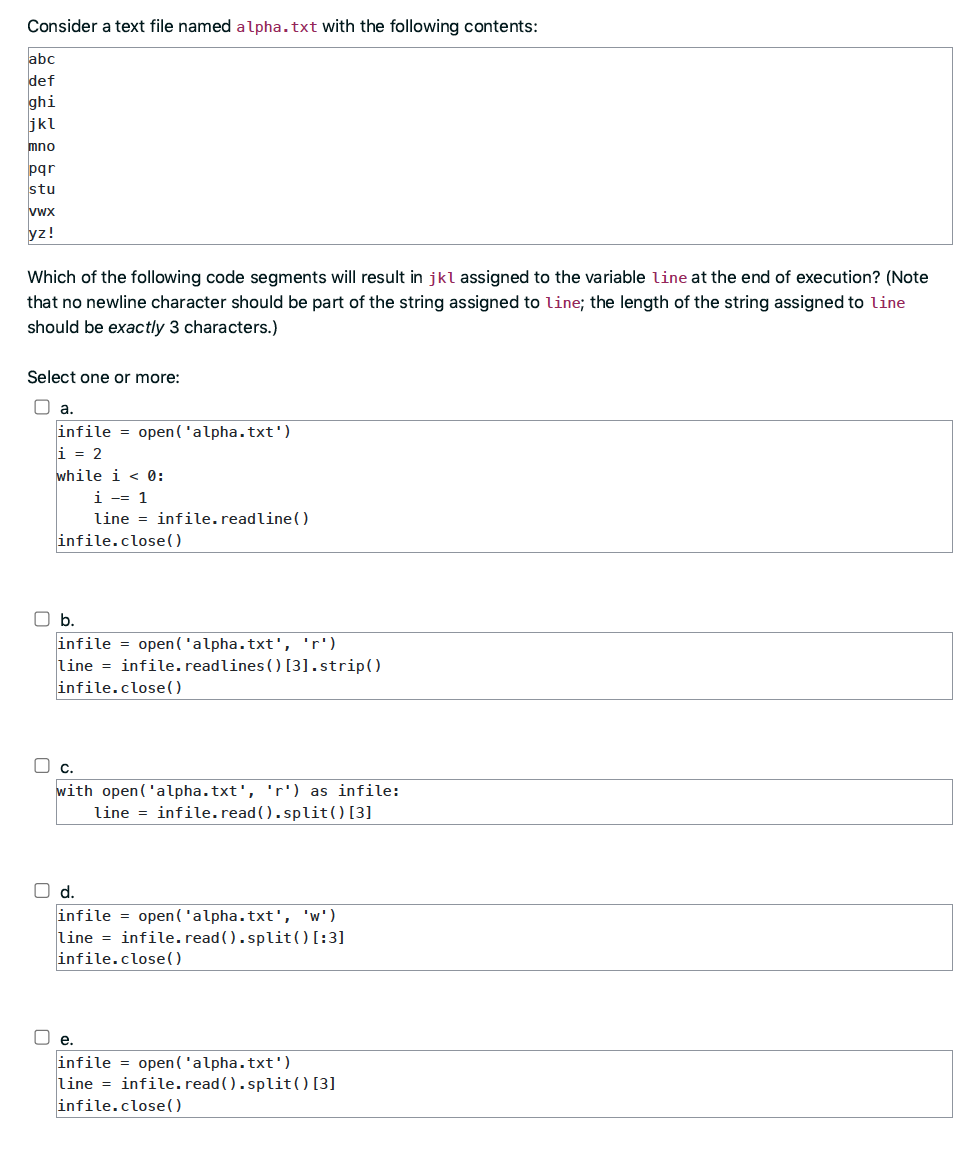 Solved Consider A Text File Named Alpha Txt With The Foll Chegg Com