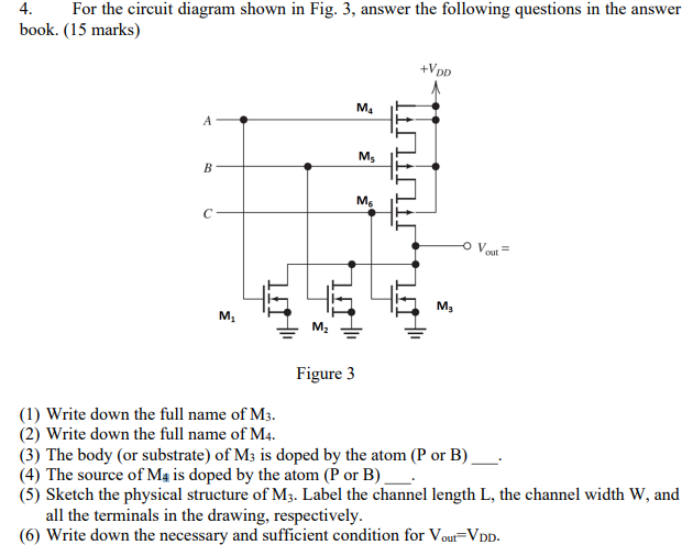 Solved 4. For The Circuit Diagram Shown In Fig. 3, Answer | Chegg.com