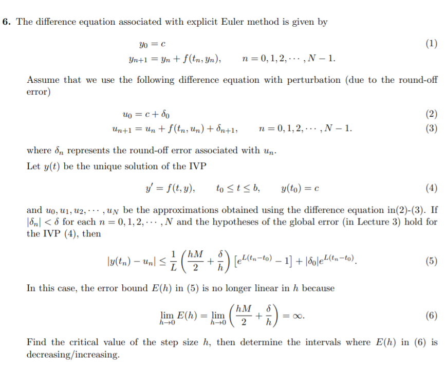 Solved 6. The difference equation associated with explicit | Chegg.com