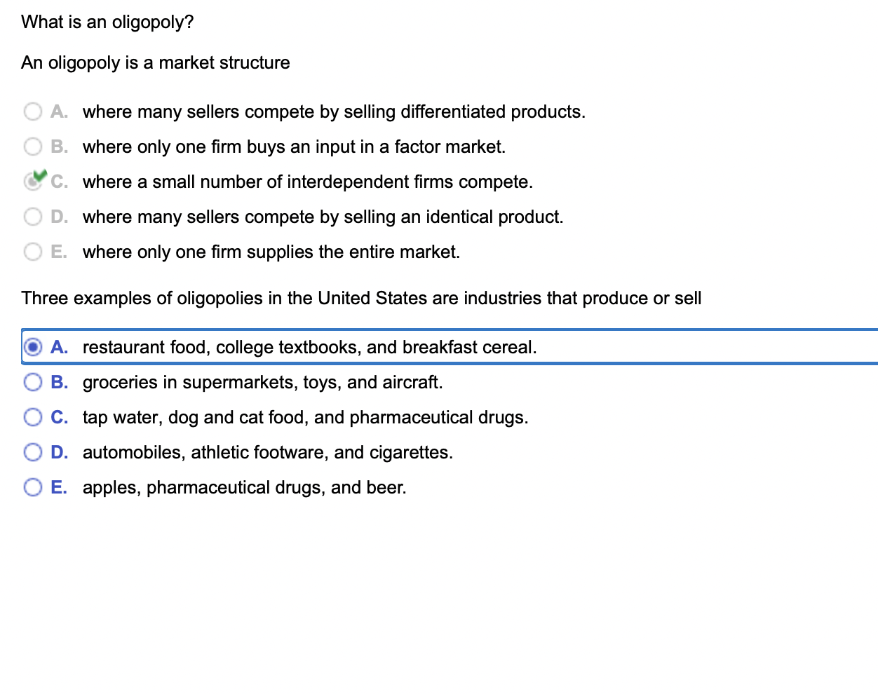 Solved What Is An Oligopoly? An Oligopoly Is A Market | Chegg.com