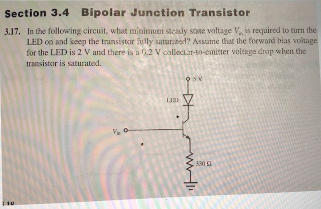 Solved Section 3.4 Bipolar Junction Transistor 3.17. In the | Chegg.com