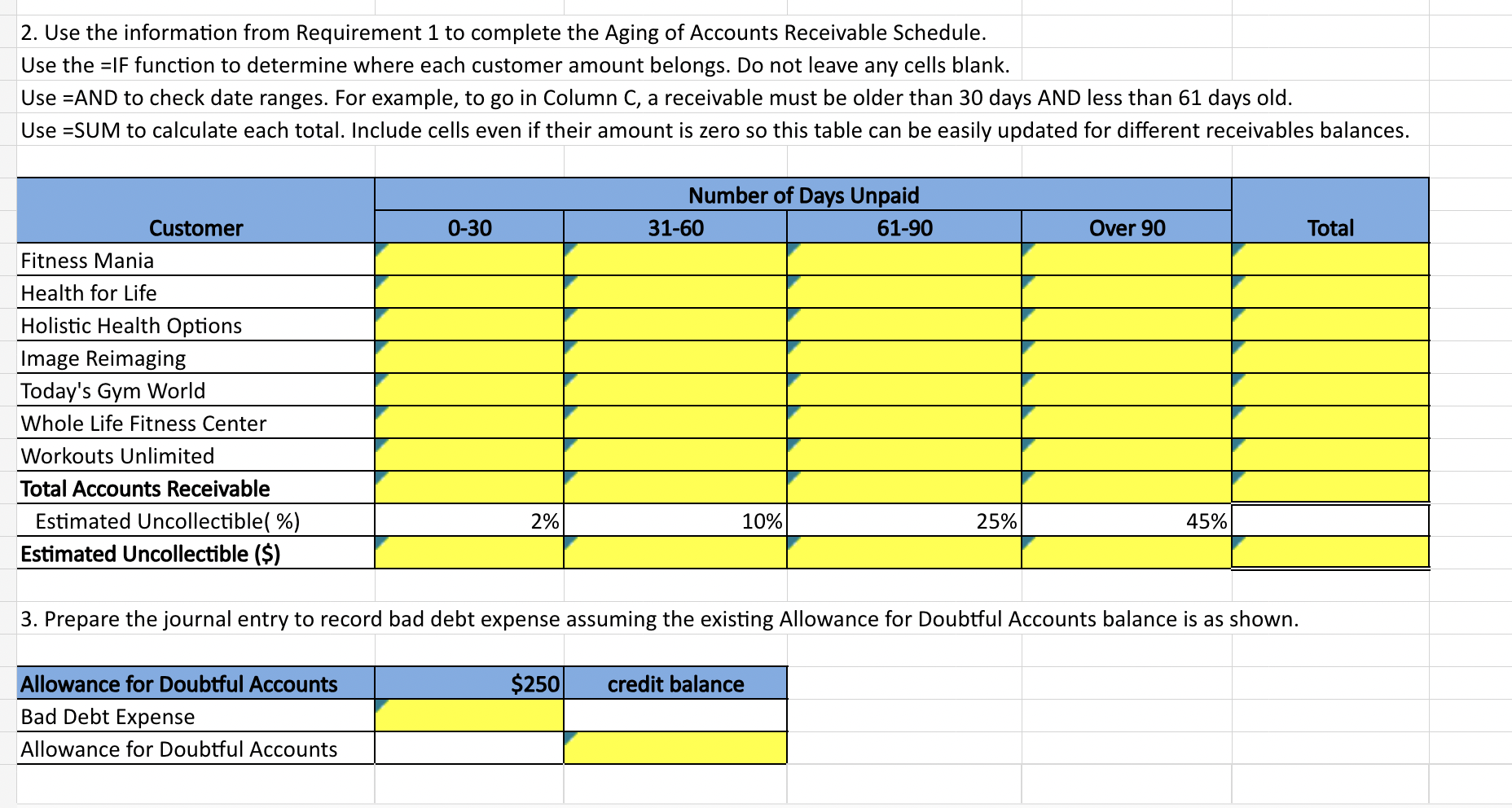 Solved Required: 1. Calculate The Number Of Days Each 