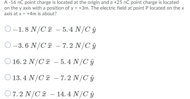 Solved A 16 Nc Point Charge Is Located At The Origin And Chegg Com