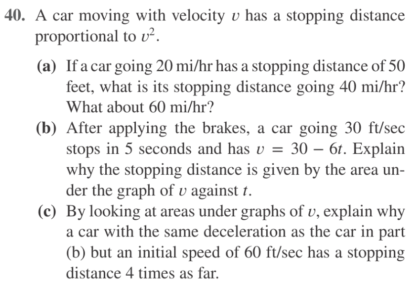 Solved 10. A car moving with velocity v has a stopping