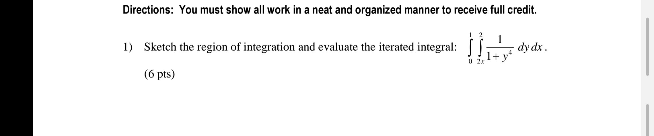 Solved Directions: You must show all work in a neat and | Chegg.com