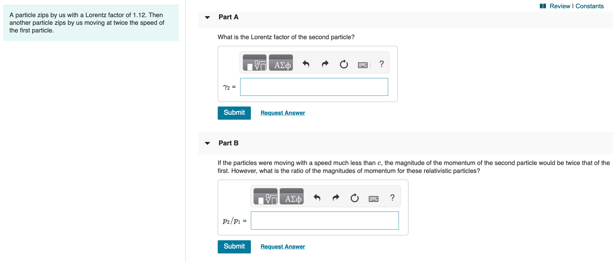 Solved Mi Review Constants Part A A Particle Zips By Us Chegg Com