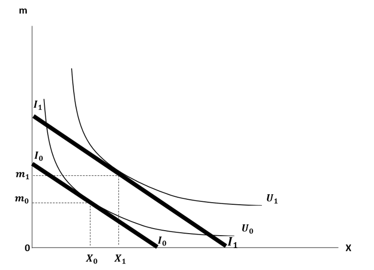 Solved Refer to the graph below with m on the y-axis and X | Chegg.com