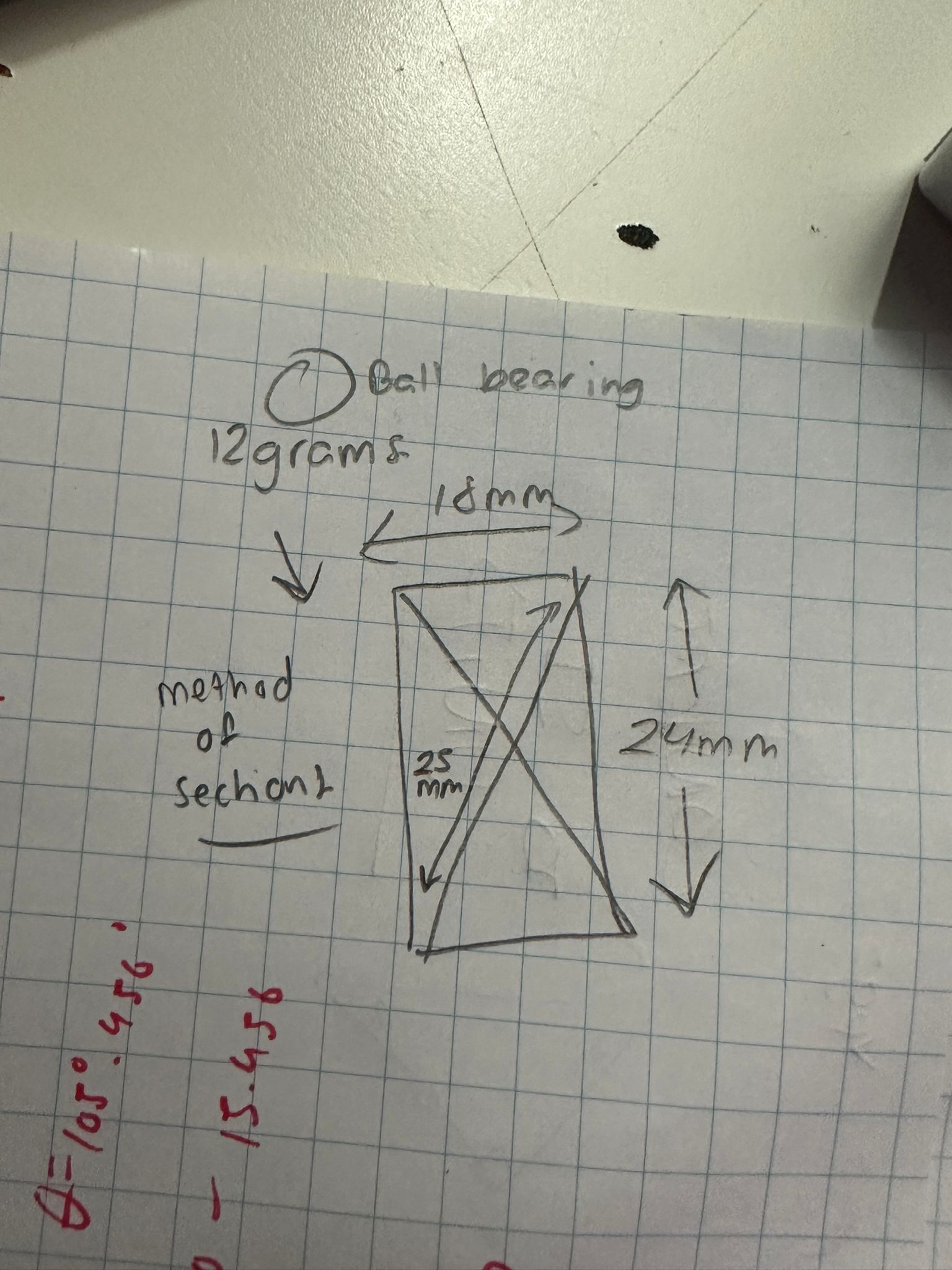 M=12g, L=18mm,H=24mm,Distance between points=25mmFrom | Chegg.com