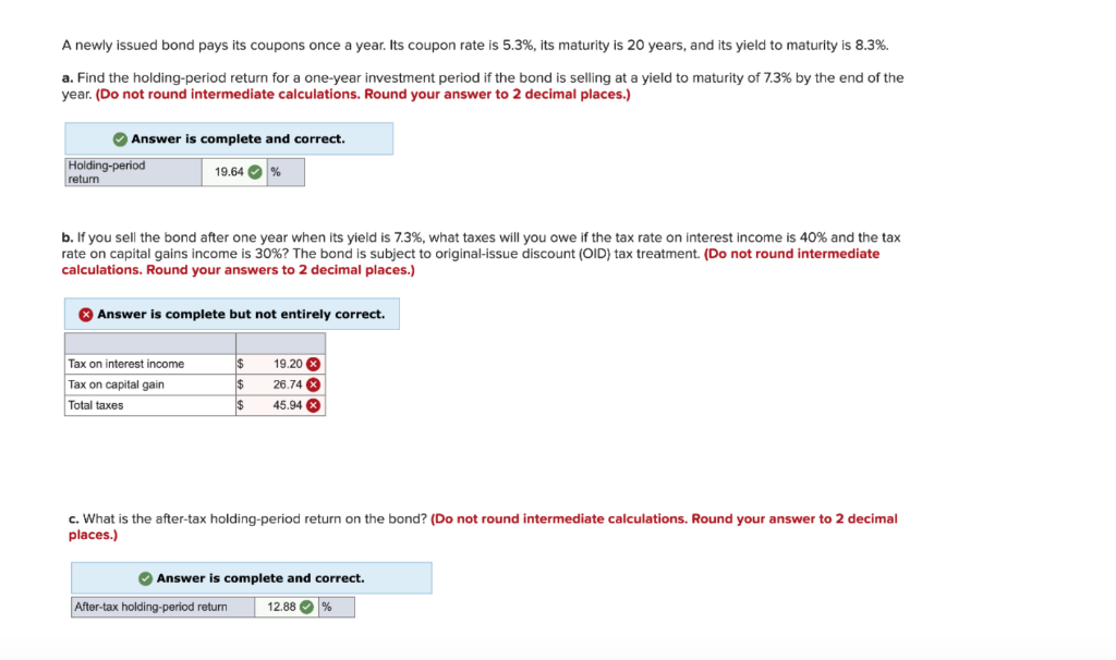 Solved A newly issued bond pays its coupons once a year. Its