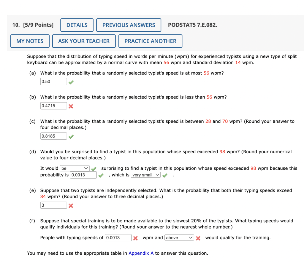 Solved Suppose that the distribution of typing speed in | Chegg.com