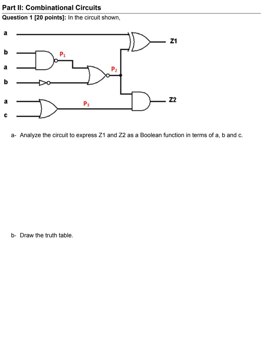 Solved Part Ii Combinational Circuits Question 1 20 Chegg Solved Part Ii Combinational Circuits Question 1 20 Chegg