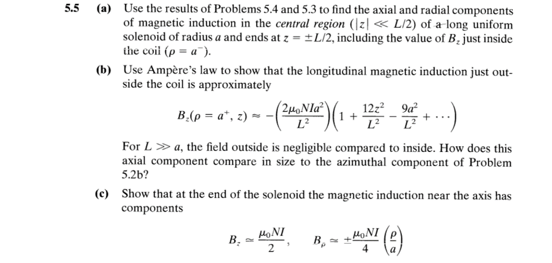 Solved 5.5 (a) Use the results of Problems 5.4 and 5.3 to | Chegg.com
