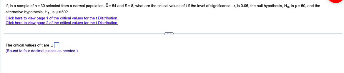 Solved If, in a sample of n=30 selected from a normal | Chegg.com