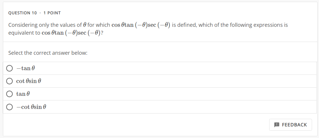 Solved Considering only the values of θ for which | Chegg.com