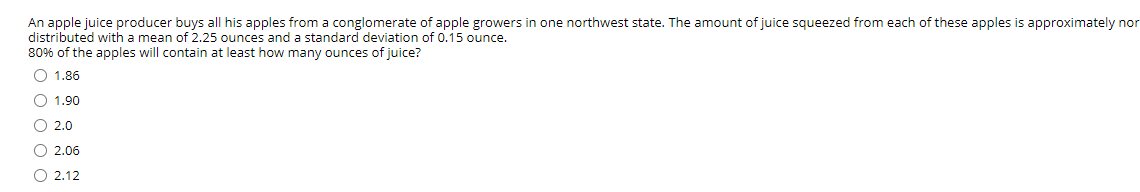 Solved An Apple Juice Producer Buys All His Apples From A Chegg Com