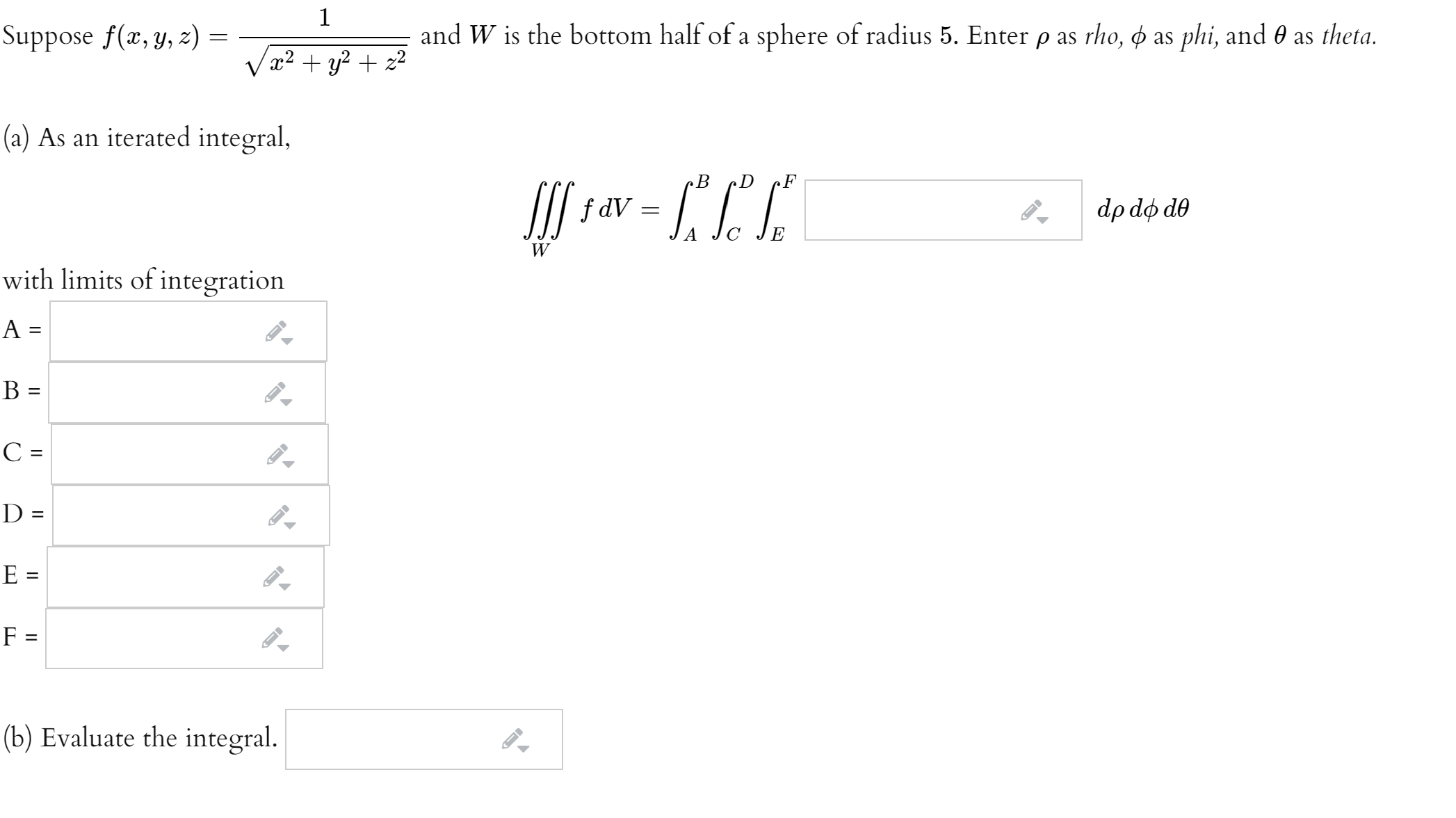 Solved 1 Suppose F X Y Z And W Is The Bottom Half Of Chegg Com