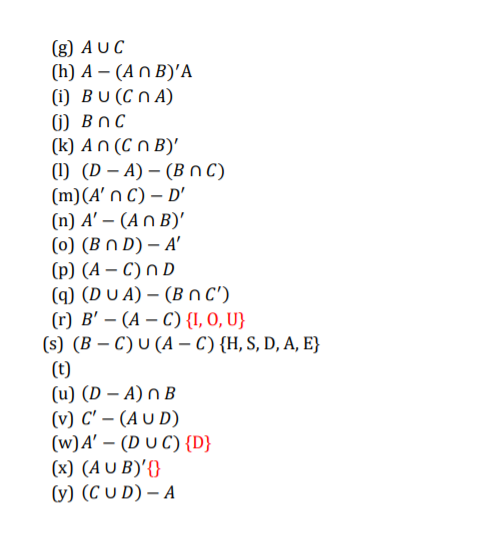 Solved 15 Given The Following Sets Draw A Venn Diagram Chegg Com