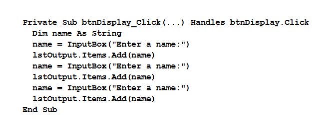 Solved Visual Basic Please do following in Microsoft Visual | Chegg.com