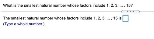 solved-what-is-the-smallest-natural-number-whose-factors-chegg