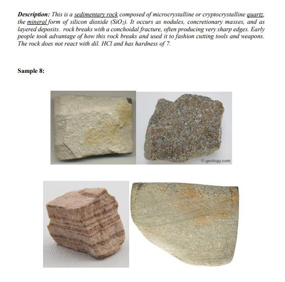 Solved Description: This is a sedimentary rock that shaped | Chegg.com