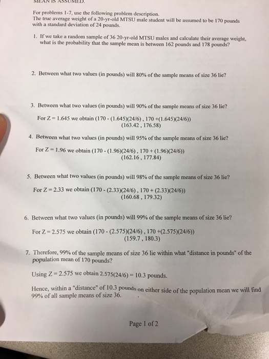 Solved For problems 1-7, use the following problem | Chegg.com