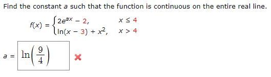 Solved Find the constant a such that the function is | Chegg.com