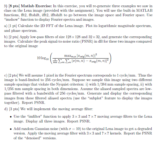 Please answer this above the question of Matlab in | Chegg.com