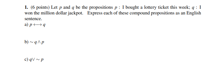 Solved Let P And Q Be The Propositions P : I Bought A | Chegg.com