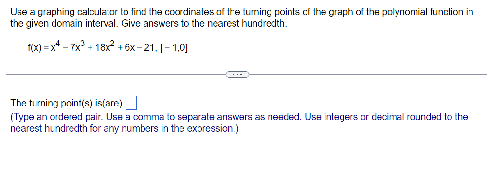 Solved Use a graphing calculator to find the coordinates of | Chegg.com
