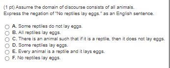 Solved (1 pt) The domain of discourse for this problem | Chegg.com