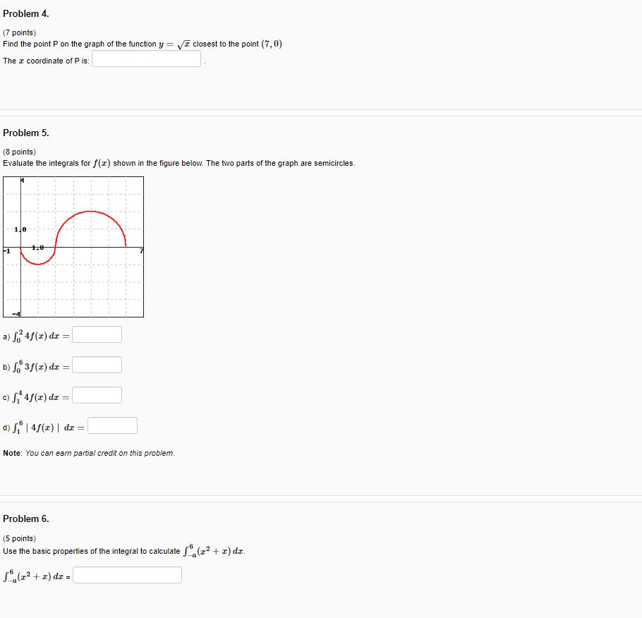 Solved Problem 4. (7 points) Find the point P on the graph | Chegg.com