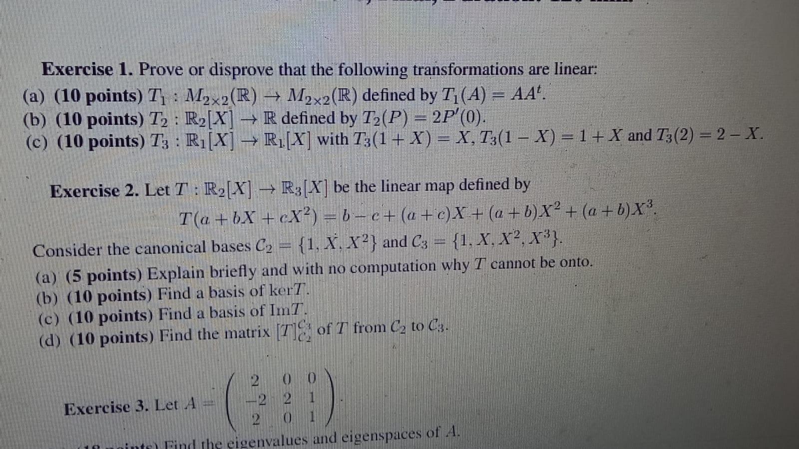 Solved I Need An Answer To Exercise1 Please | Chegg.com